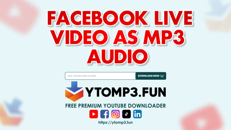 How to Save Facebook Live Video as MP3 Audio