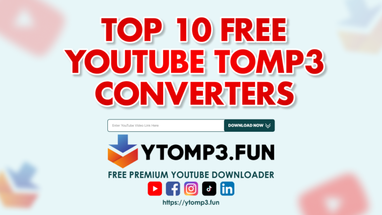 Top 10 Free YouTube to MP3 Converters High Quality Audio